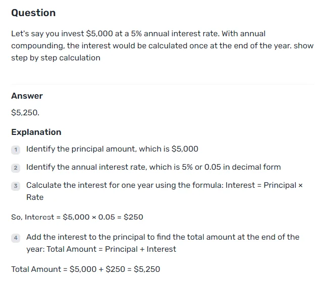 Infographic Annual Compounding Example